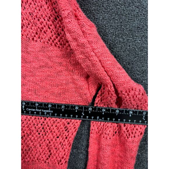 Torrid Open Stitch Cardigan Open Front SweaterWomens Size 3X Coral Long Sleeve - Picture 7 of 7